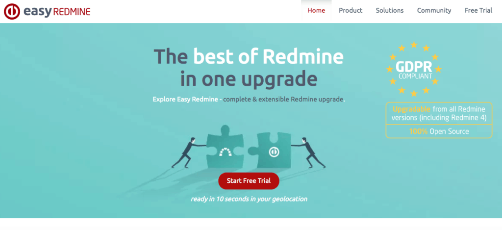 Redmine homepage image