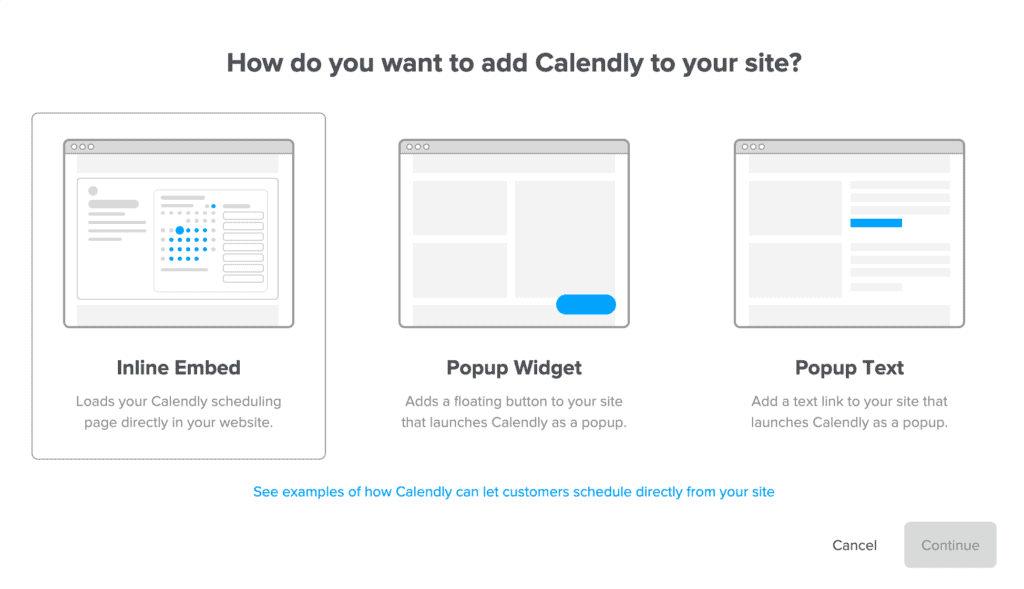 Calendly set-up for your website