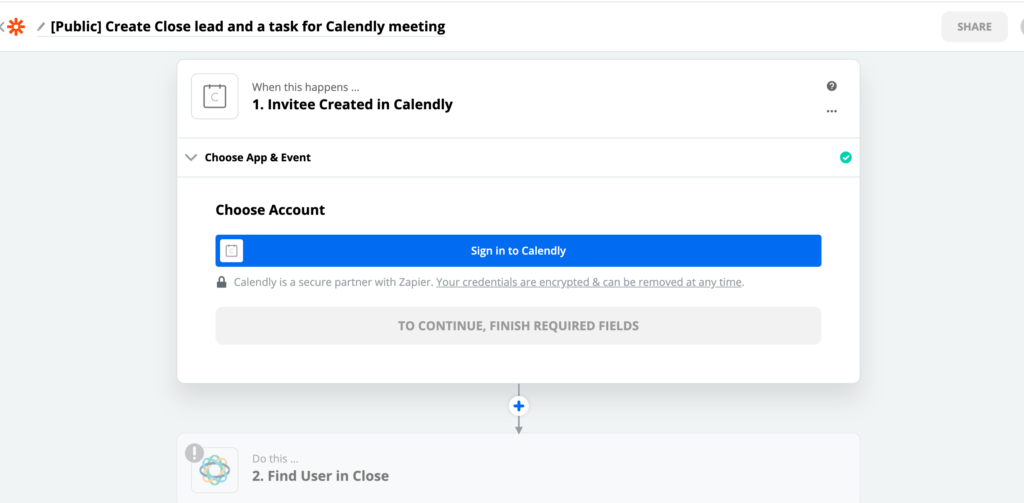 Calendly sign-up form