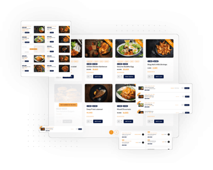 Restrofood product display layout