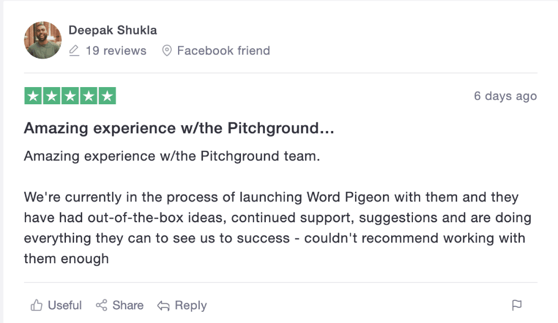 Pitchground review: Amazing experience w/the Pitchground…